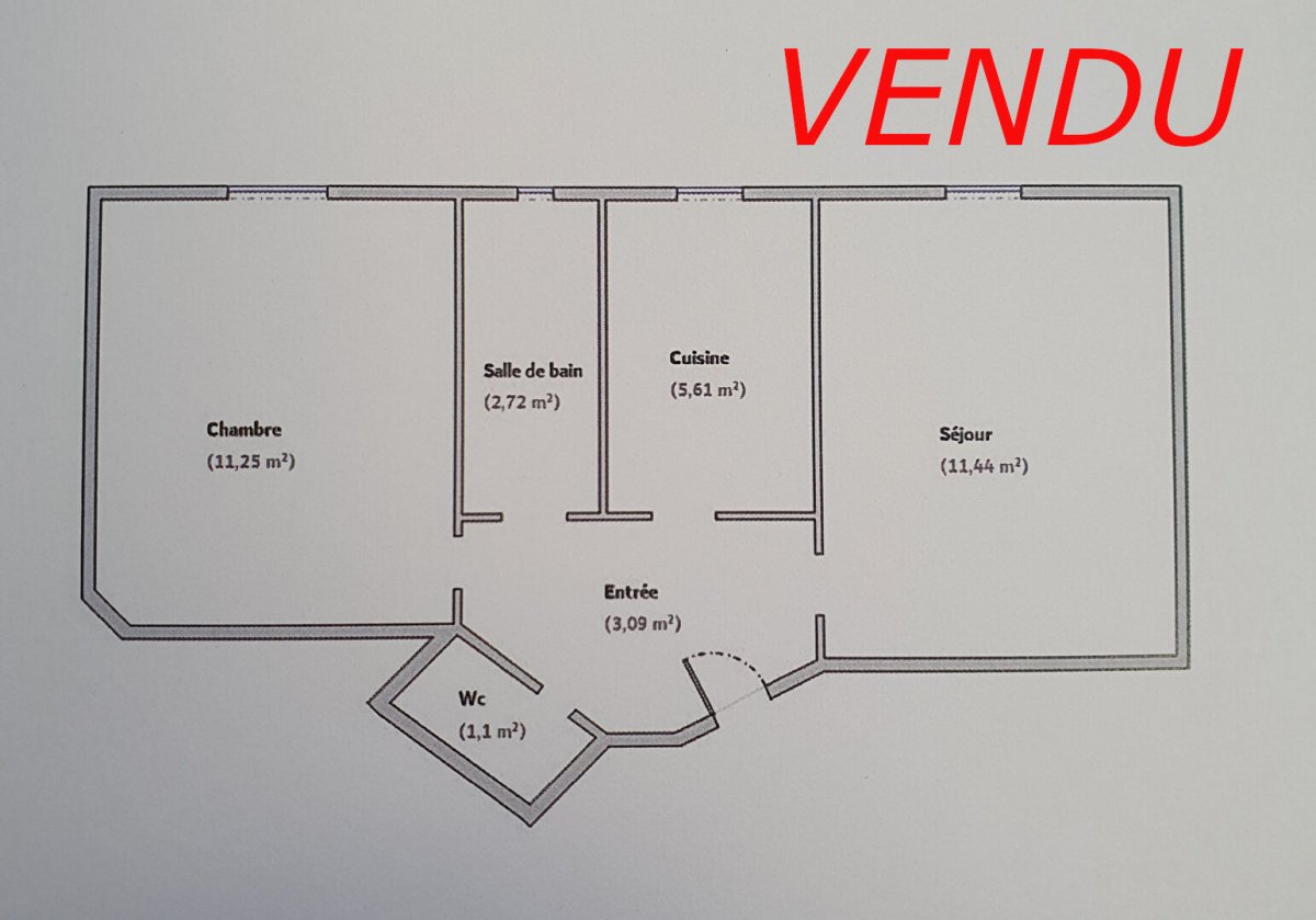 Vente Appartement  2 pièces - 35m² 75012 Paris