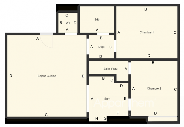 Location Appartement meubl 4 pices - 65.73m 75007 Paris