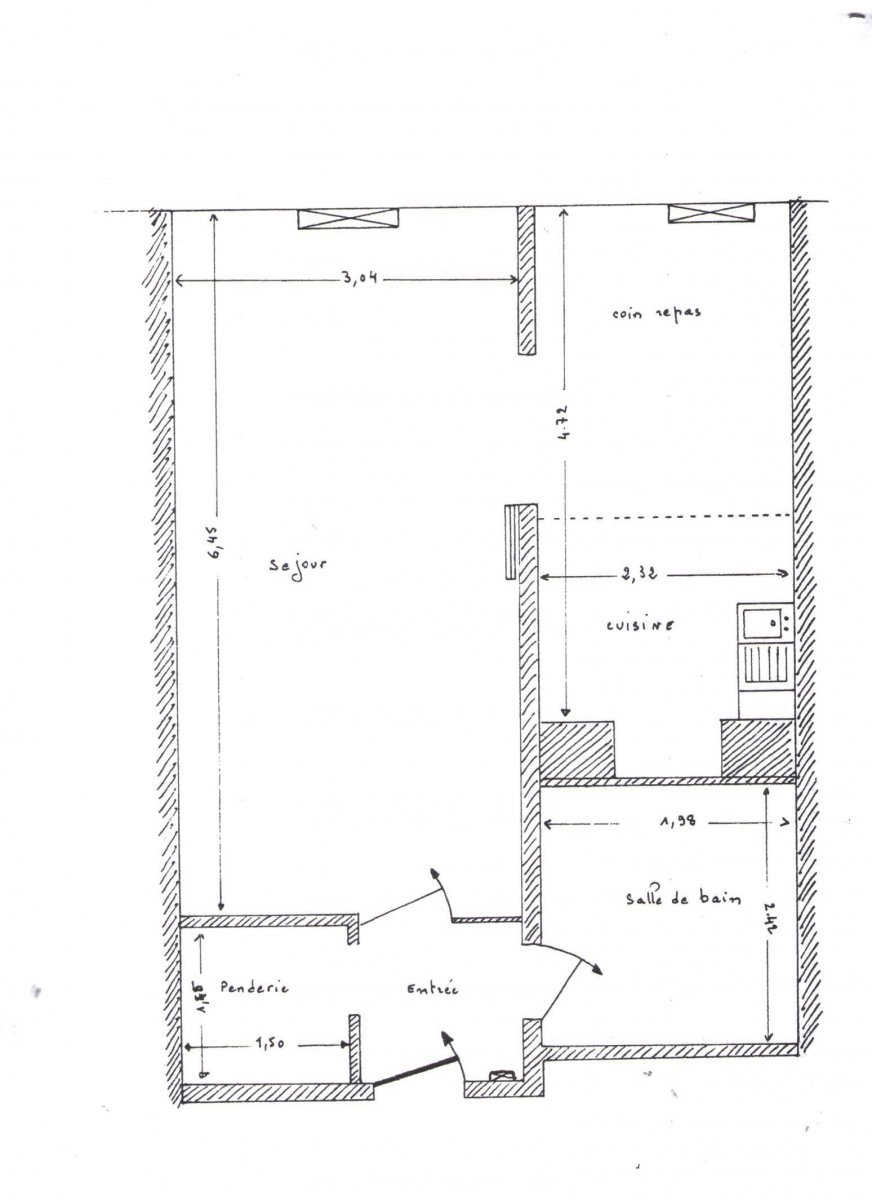 Vente Appartement  1 pice (studio) - 41m 75013 Paris 13