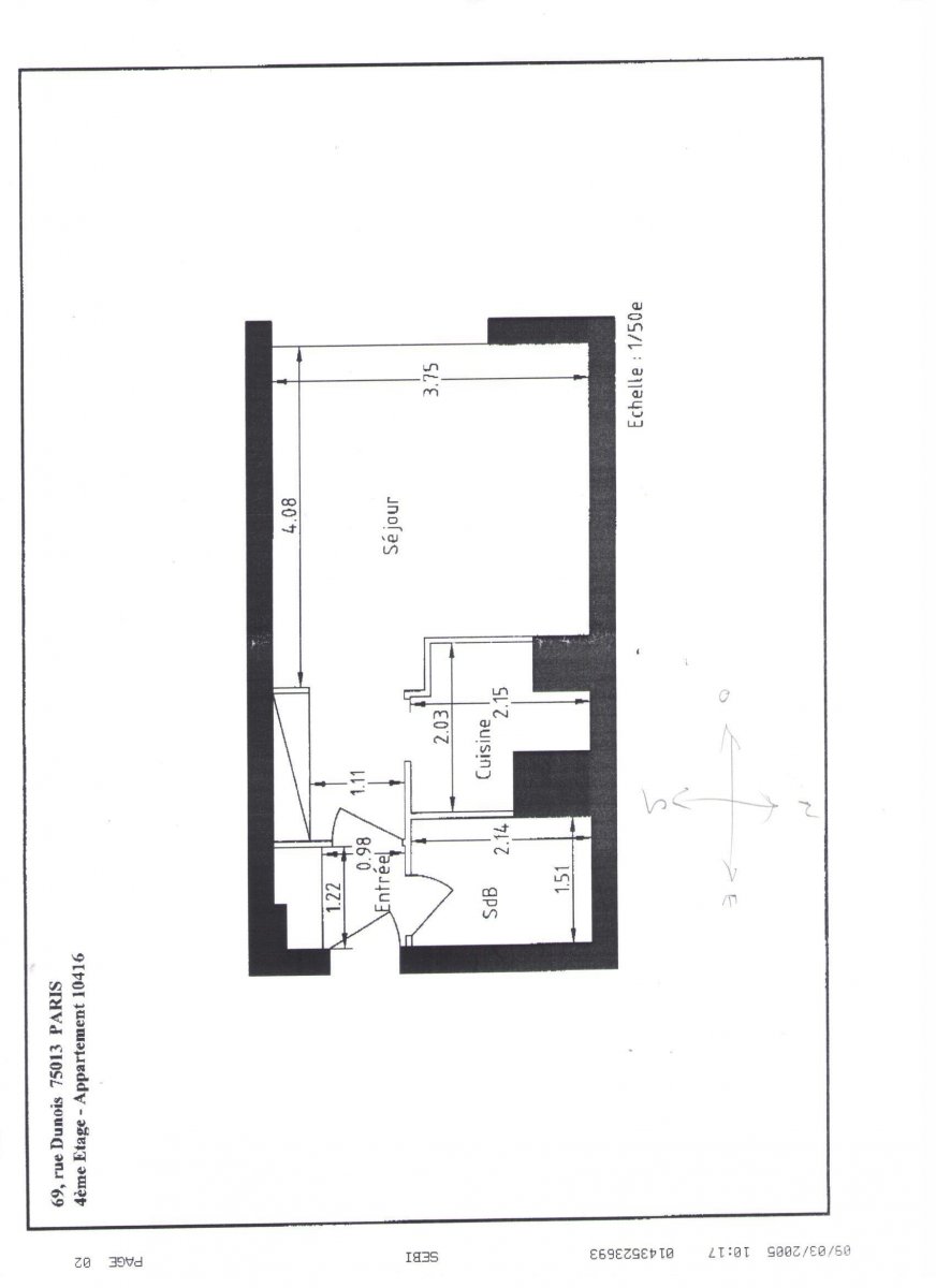 Vente Appartement  1 pice (studio) - 25m 75013 Paris