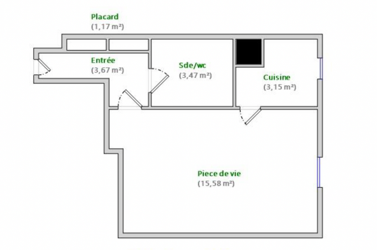 Vente Appartement  1 pièce (studio) - 27.04m² 75015 Paris