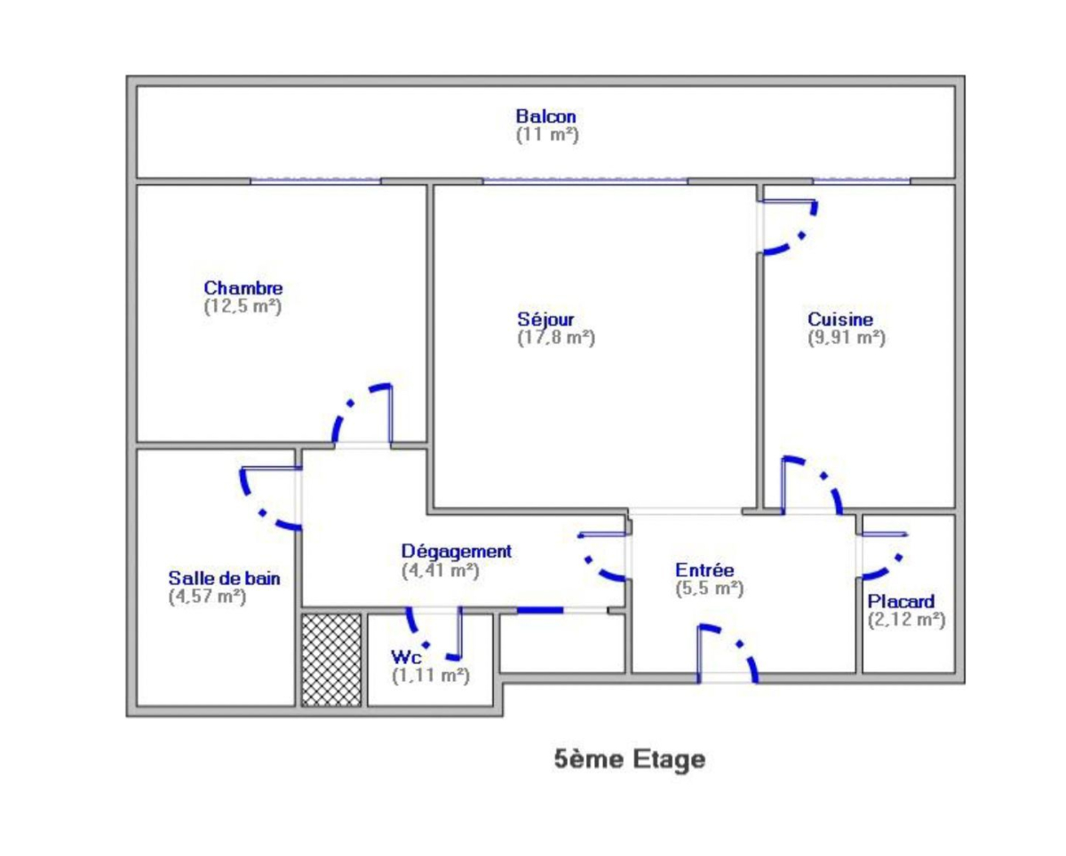 Vente Appartement  2 pièces - 58m² 75015 Paris