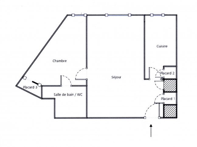 Vente Appartement  2 pices - 45m 94800 Villejuif