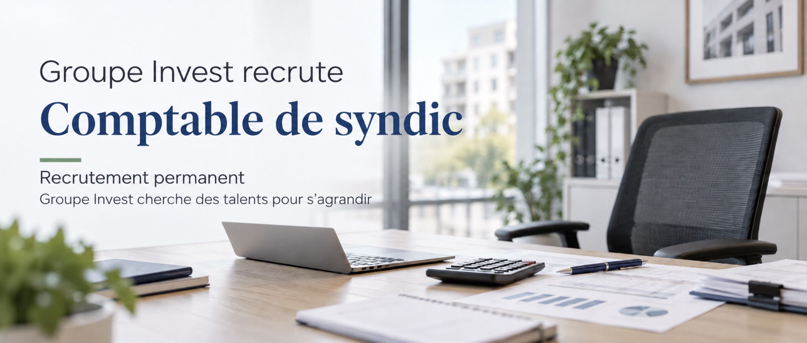 "On recrute chez Groupe Invest : Comptable syndic (offre d�emploi)"