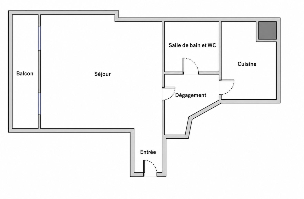 Vente Appartement  1 pièce (studio) - 29.61m² 75009 Paris