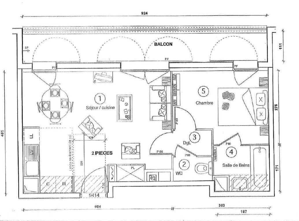 Vente Appartement  2 pièces - 38m² 94290 Villeneuve-le-roi