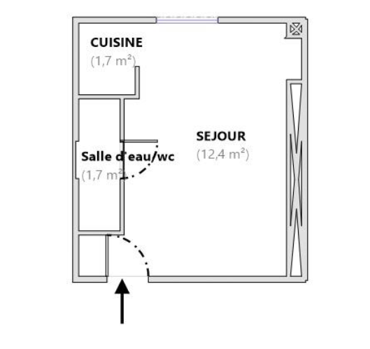 Location Appartement  1 pièce (studio) - 15.8m² 75010 Paris