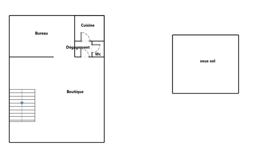 Location Local commercial  2 pièces - 75m² 75015 Paris