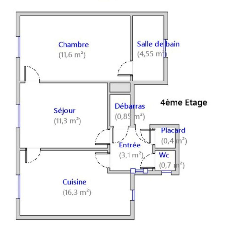 Location Appartement  3 pièces - 48.4m² 75005 Paris