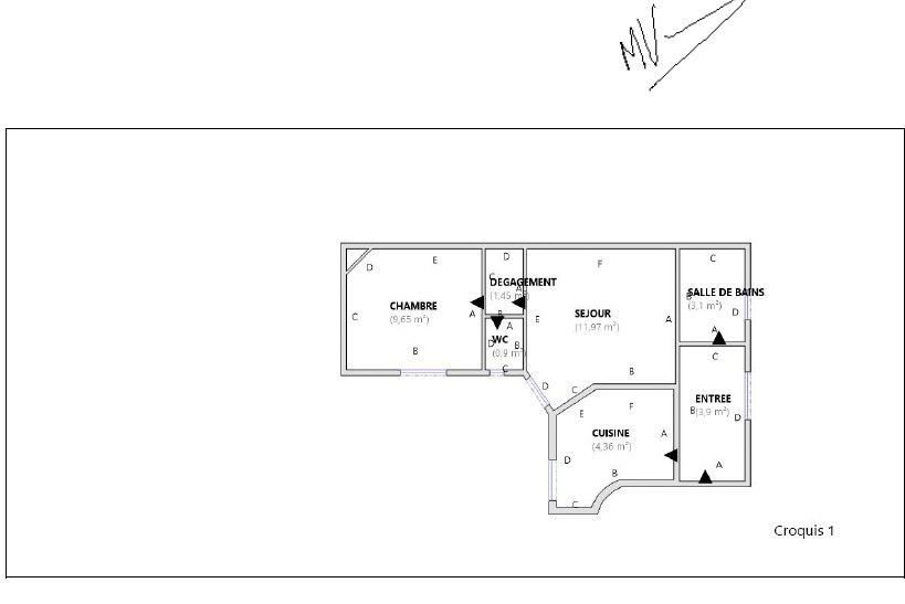 Location Appartement  2 pièces - 35.22m² 75016 Paris