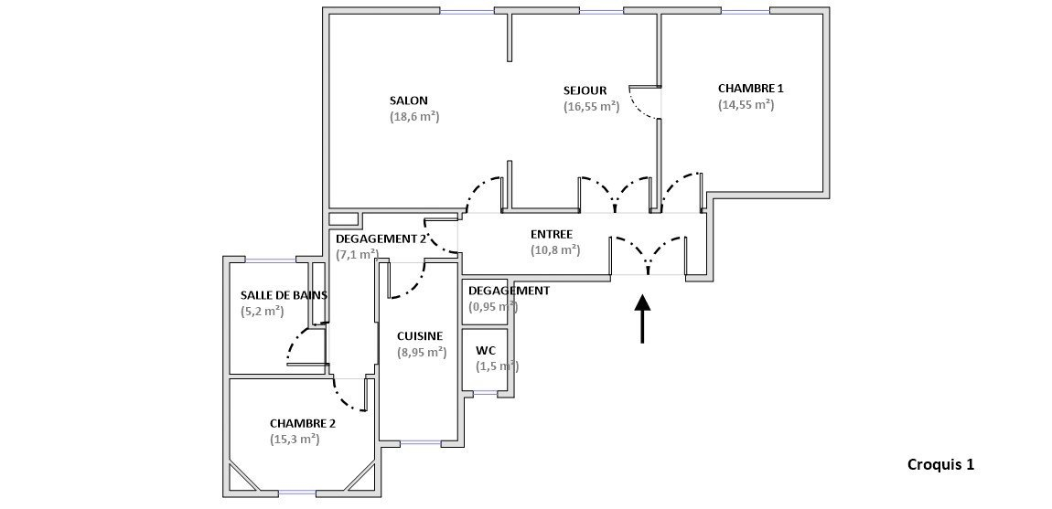 Location Appartement  4 pièces - 99.5m² 75007 Paris