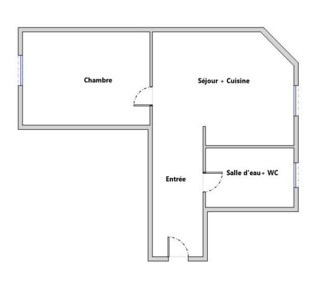 Location Appartement  2 pièces - 36.08m² 75017 Paris