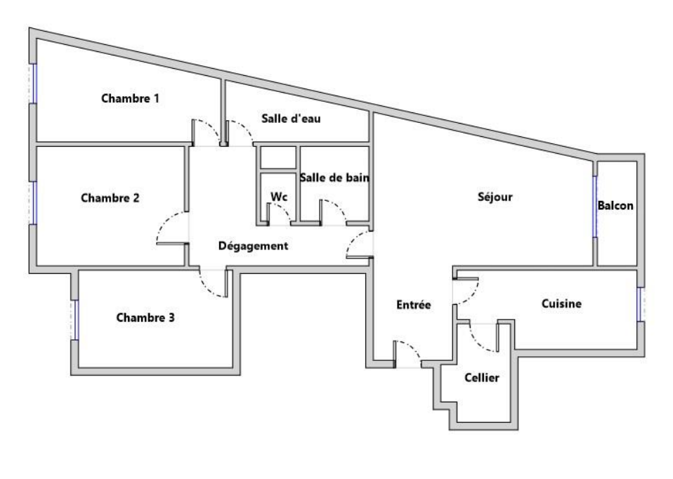 Location Appartement  4 pièces - 77.97m² 94230 Cachan