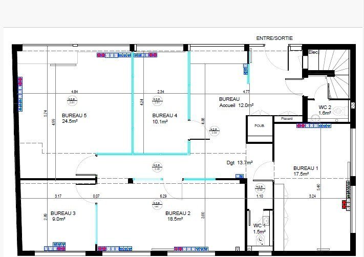 Location Bureau  12 pièces - 220m² 92120 Montrouge