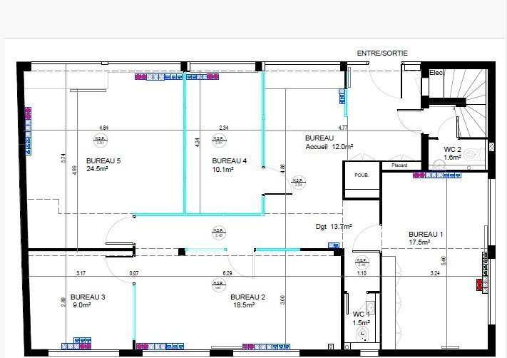 Location Bureau  12 pièces - 220m² 92120 Montrouge