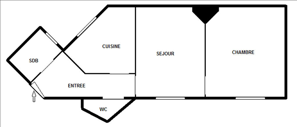 Location Appartement meublé 2 pièces - 40m² 75018 Paris