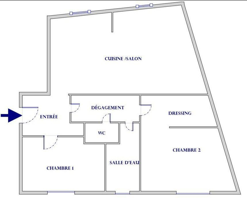 Location Appartement  3 pièces - 62m² 92120 Montrouge