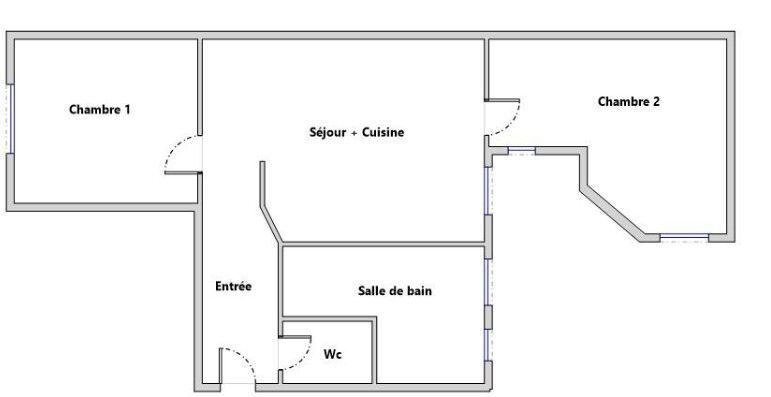 Vente Appartement  3 pièces - 54.91m² 92120 Montrouge