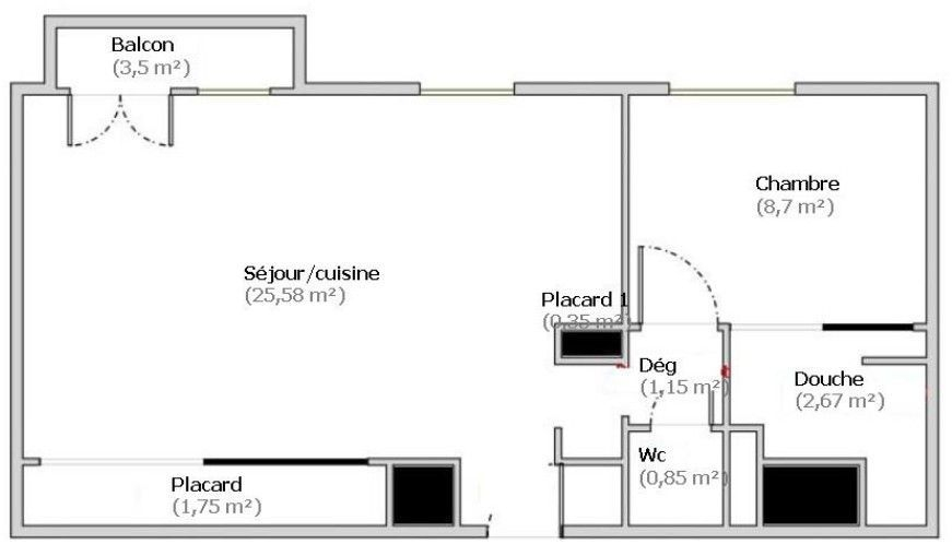 Vente Appartement meublé 2 pièces - 40.7m² 92120 Montrouge