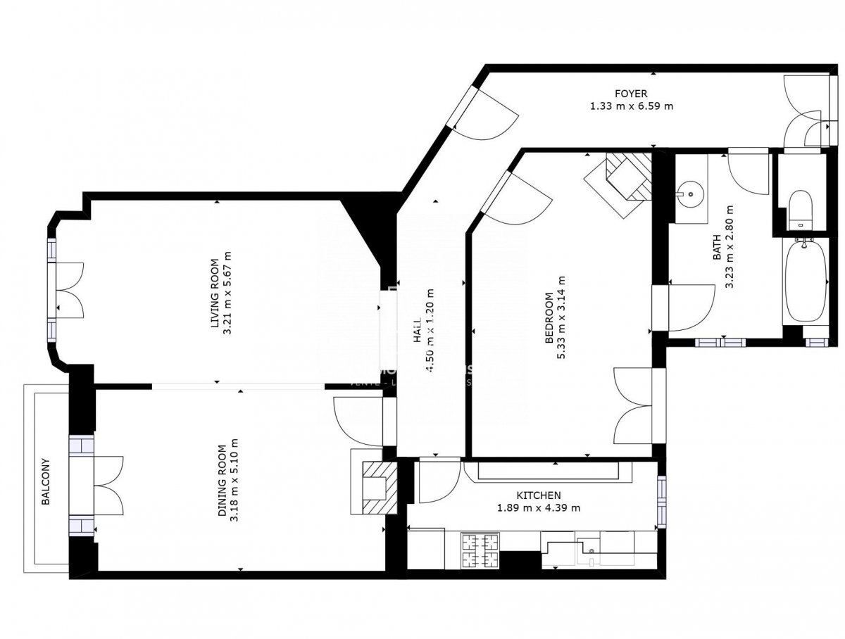 Vente Appartement  3 pices - 80m 75018 Paris