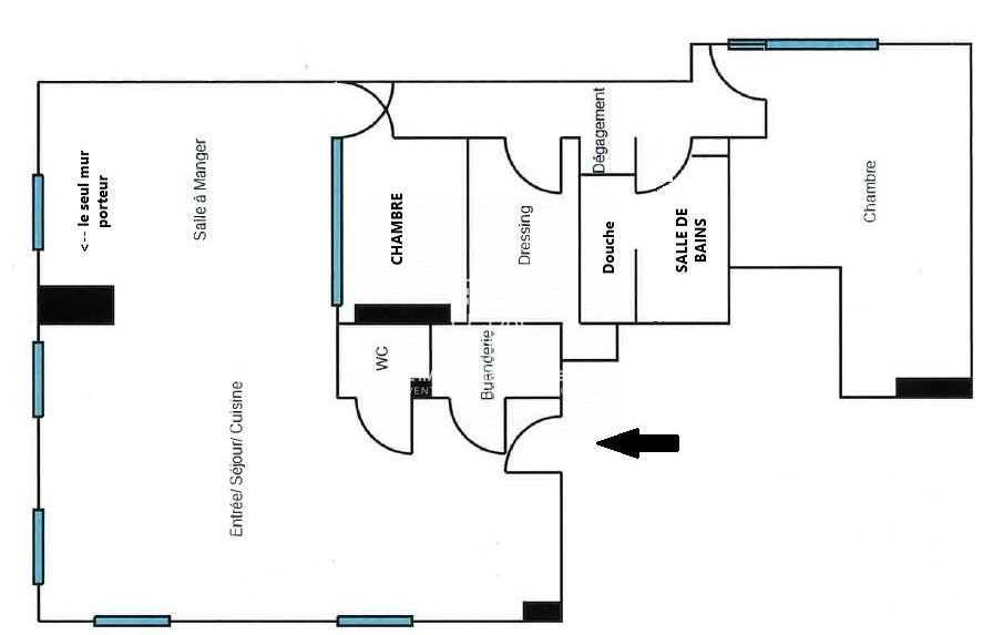 Vente Appartement  3 pices - 83.03m 75017 Paris 17