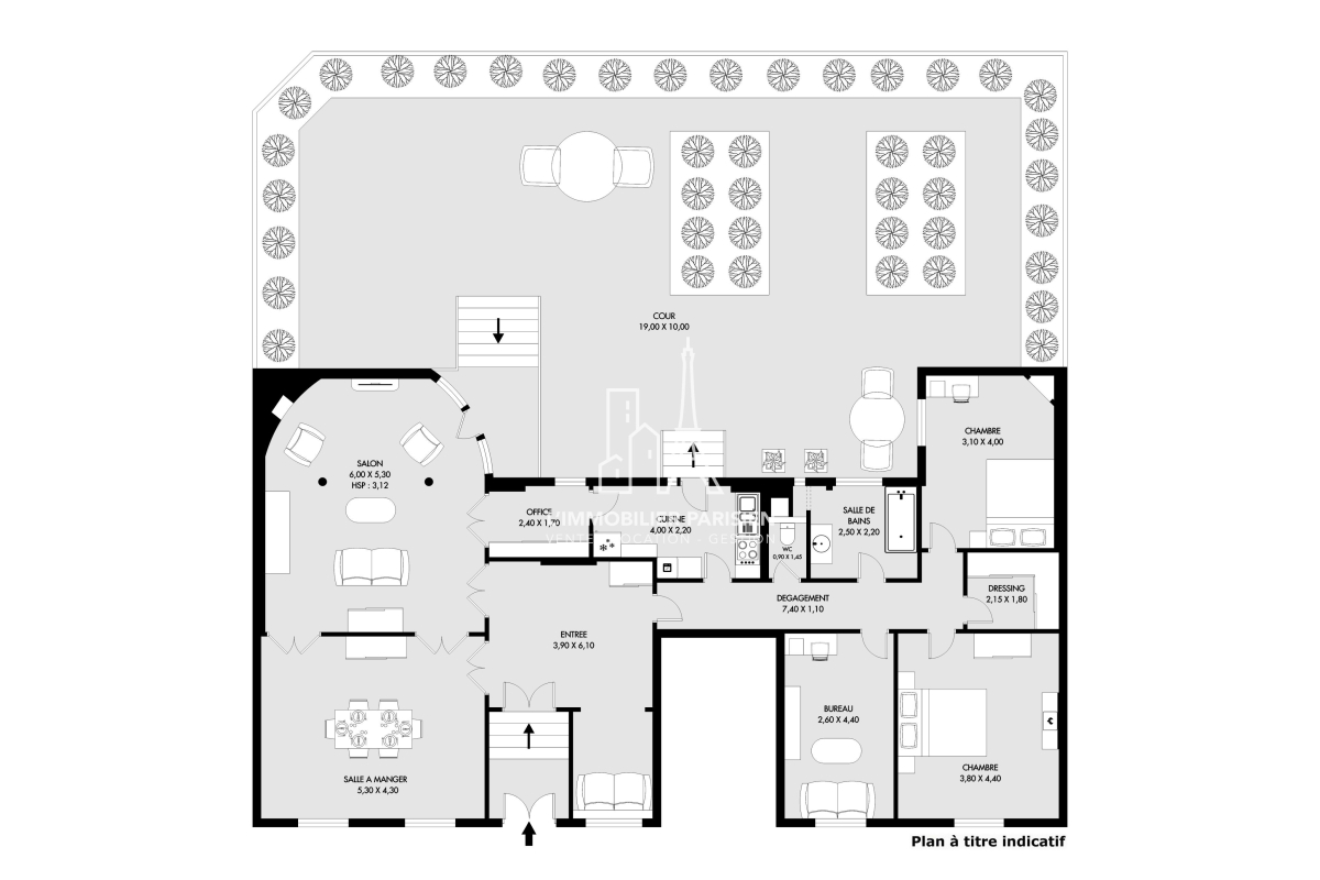 Vente Appartement  5 pices - 139m 92110 Clichy