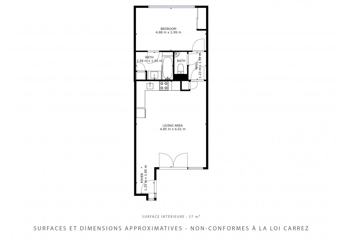 Vente Appartement  2 pices - 67m 75009 Paris