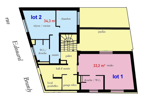 Vente Appartement  1 pi�ce (studio) - 33.2m� 93100 Montreuil