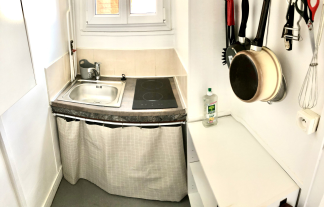 Location Appartement meublé 1 pièce (studio) - 13.85m² 75013 Paris