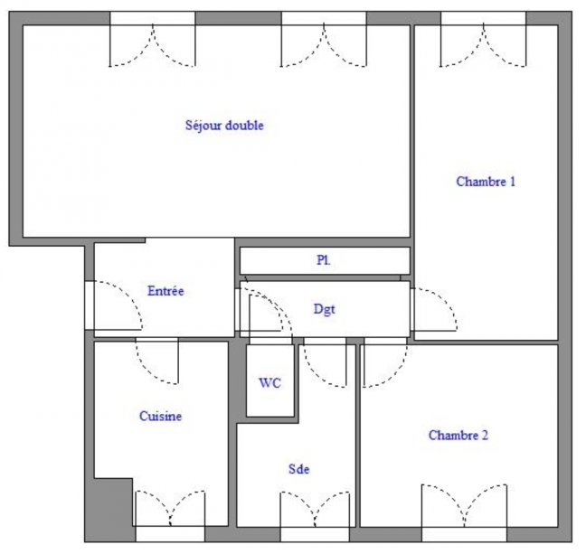 Vente Appartement  3 pices - 64.2m 92120 Montrouge