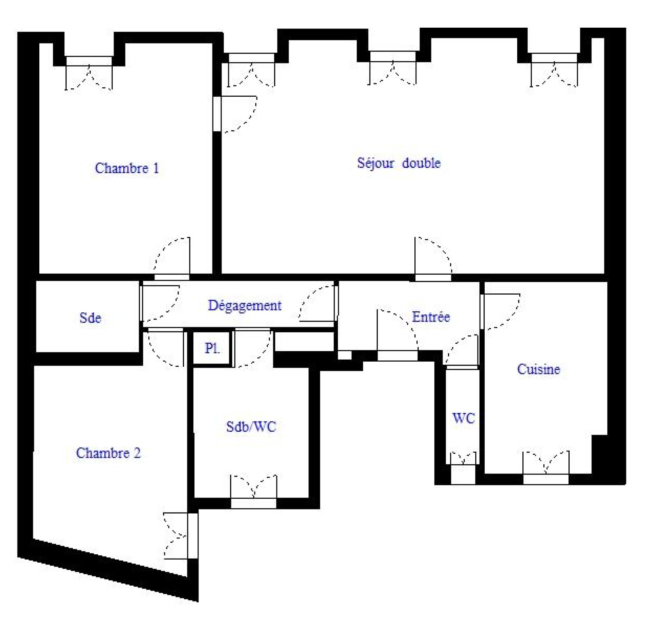 Location Appartement  3 pices - 75.59m 75006 Paris