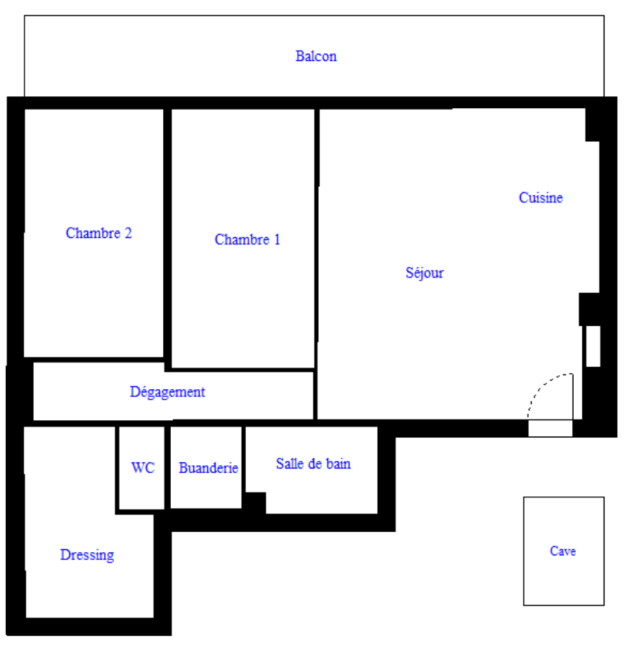 Location Appartement meubl� 3 pi�ces - 65.16m� 75011 Paris