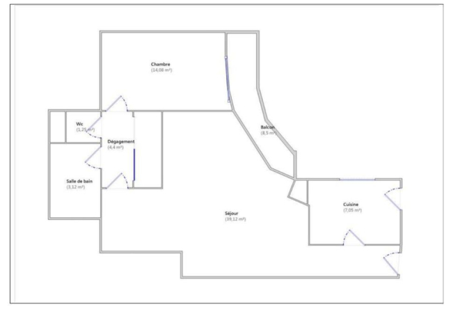 Vente Appartement  3 pices - 69m 94130 Nogent-sur-marne
