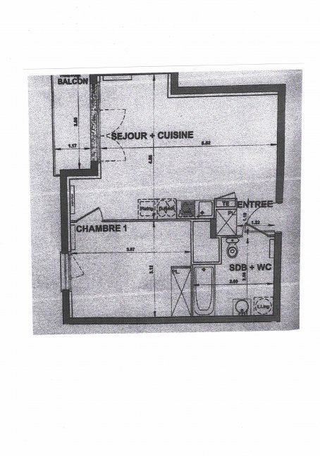 Location Appartement 2 pièces - 42.7m² 77000 Melun