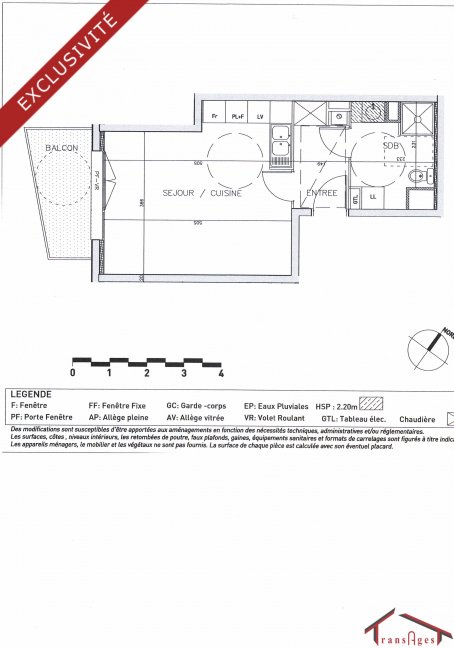 Location Appartement meublé 1 pièce (studio) - 31.05m² 59320 Haubourdin
